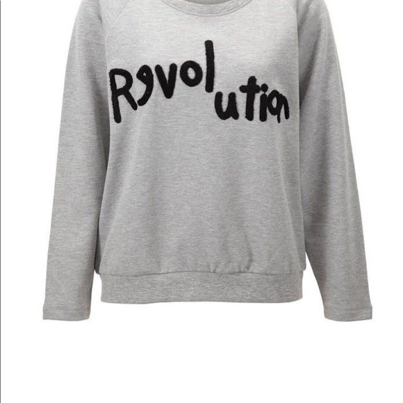 Selected Femme REVOLUTION Grey  Crop Sweatshirt XL - Picture 3 of 6